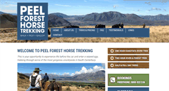 Desktop Screenshot of peelforesthorsetrekking.co.nz